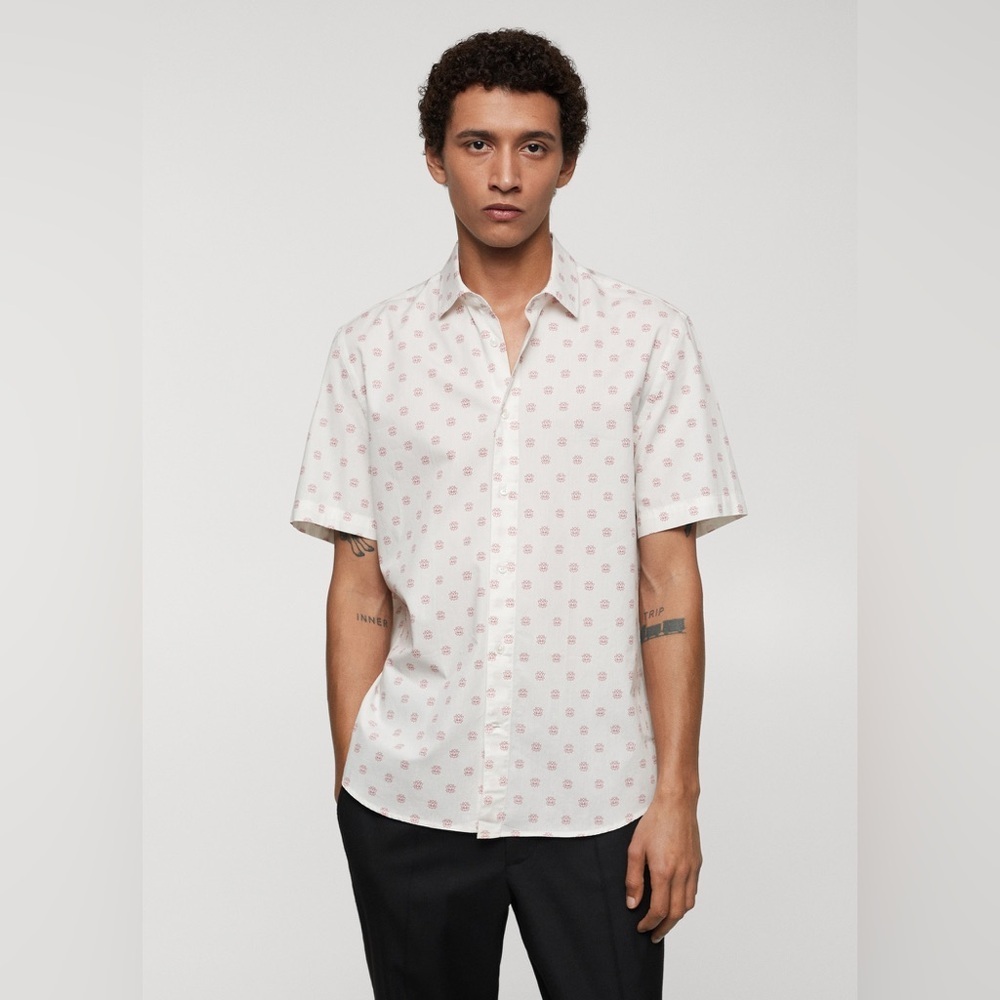 Mango MNG Casual Classic Fit 100% Cotton Shirt